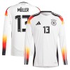 Maglia da Calcio a Maniche Lunghe Germania Muller 13 Casa Euro 2024 per Uomo